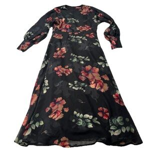 Gemma Albrigth dress Sz L Floralong  boho whimsgoth cottagecore dark romance